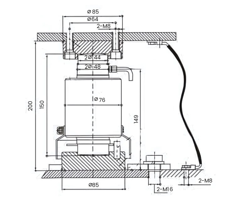 Gambaran Struktur Loadcell Jembatan Timbang