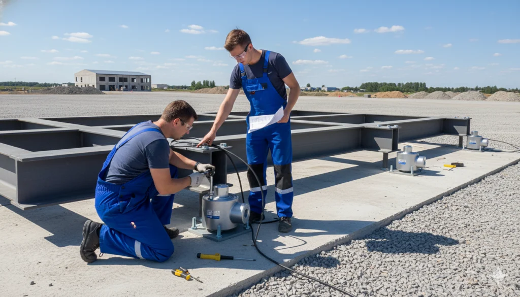 load cell installation