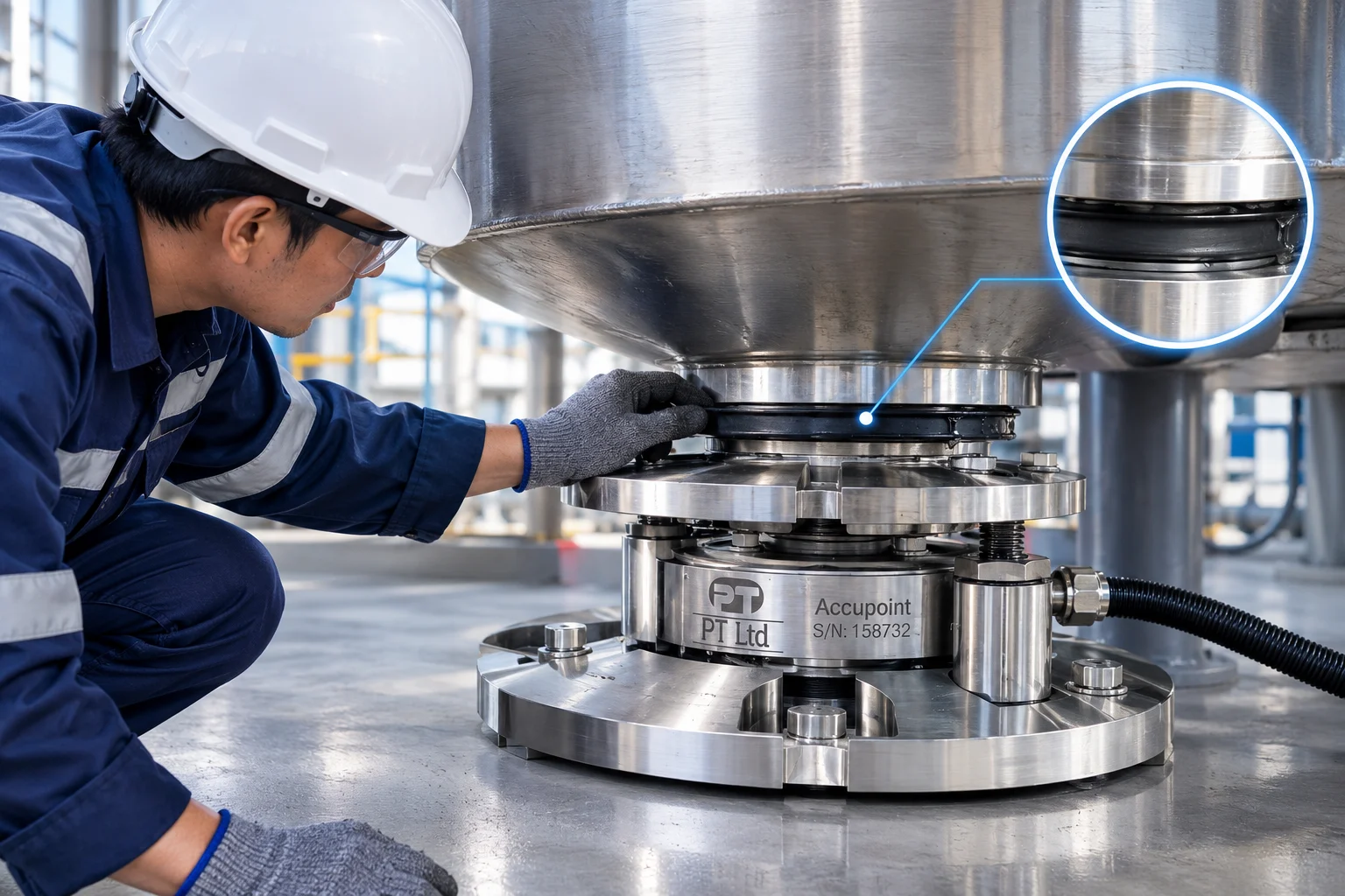 Maintenance rutin load cell silo