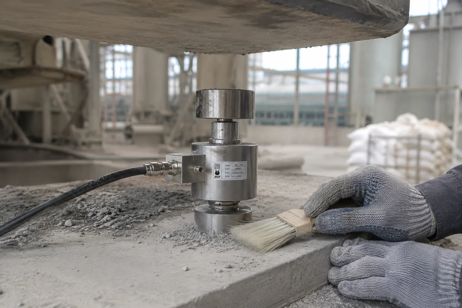 Distributor load cell compression